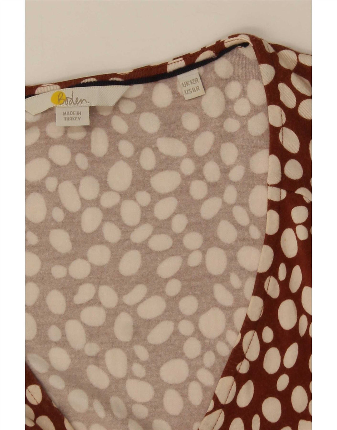 Boden Womens Maxi Dress UK 12 Medium Brown Spotted