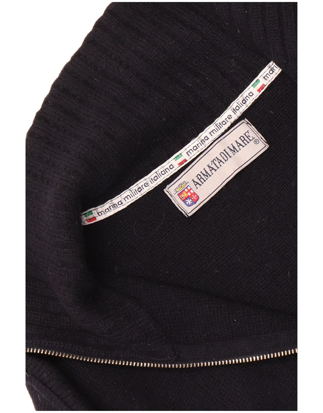 Armata Di Mare Mens Zip Neck Jumper Sweater Medium Navy Blue