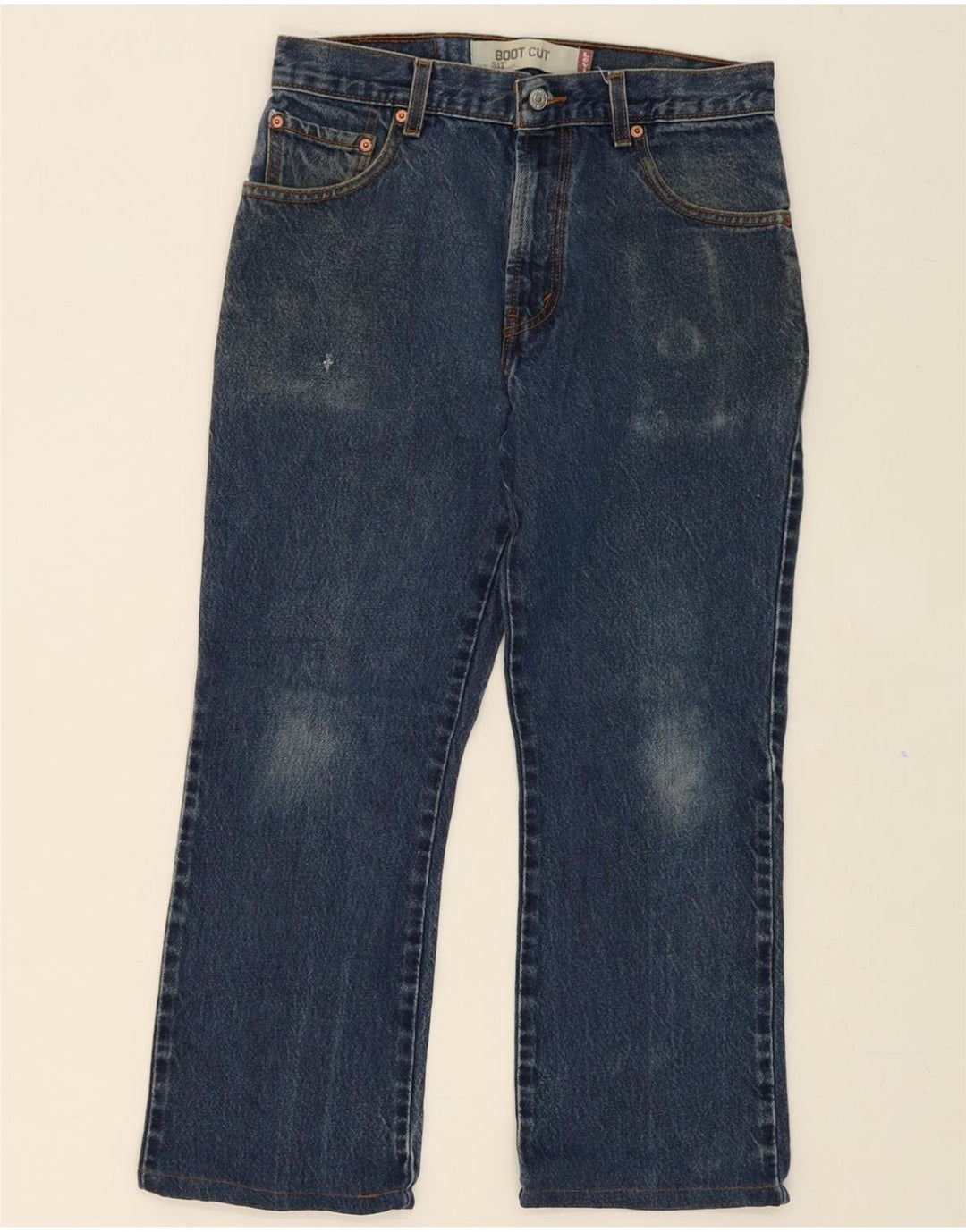 LEVI'S Womens 517 Mid Rise Bootcut Cropped Jeans  W30 L24 Blue Cotton Vintage Levi's and Second-Hand Levi's from Messina Hembry 