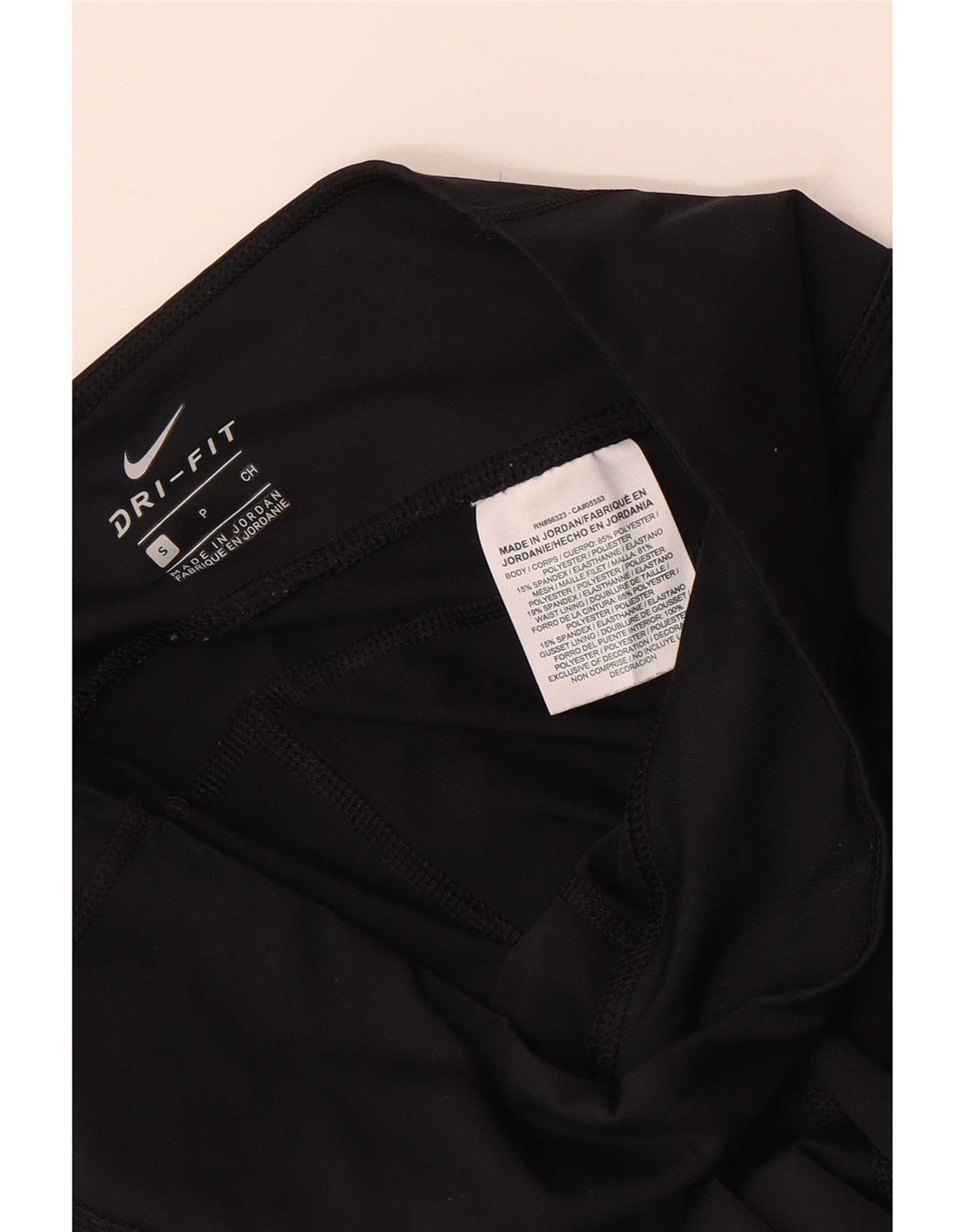 Nike Womens Dri Fit Crop Leggings UK 8 Small Black Polyester