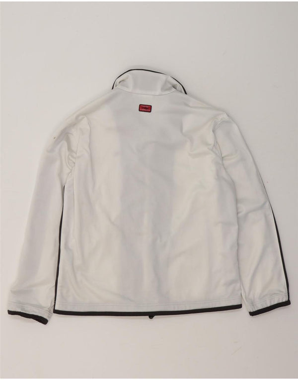 Diadora Mens Tracksuit Top Jacket UK 32 2XS White Colourblock Polyester