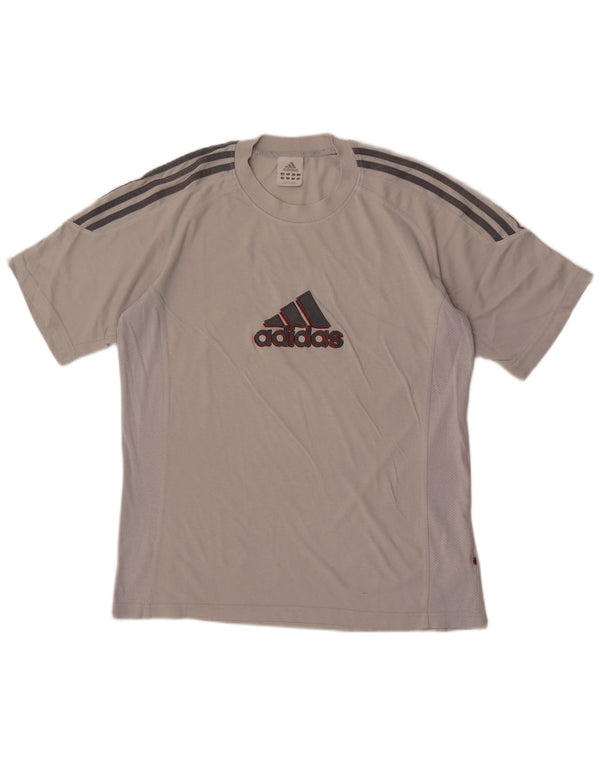 Adidas Mens Graphic T-Shirt Top UK 40/42 Medium Grey Cotton