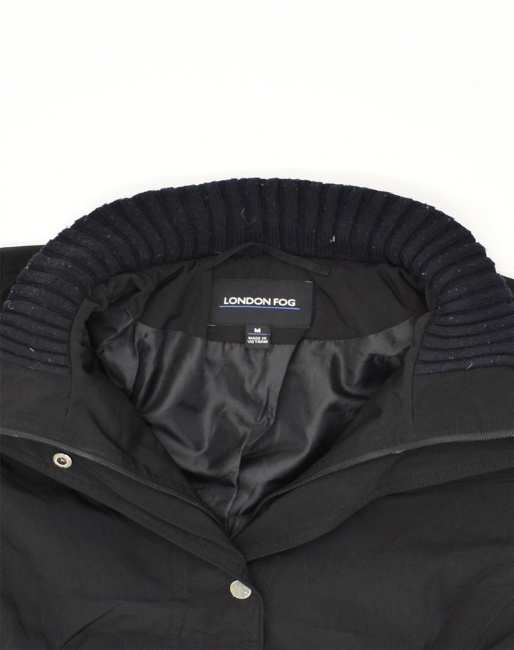 LONDON FOG Womens Windbreaker Jacket UK 14 Medium Black Polyester | Vintage London Fog | Thrift | Second-Hand London Fog | Used Clothing | Messina Hembry 