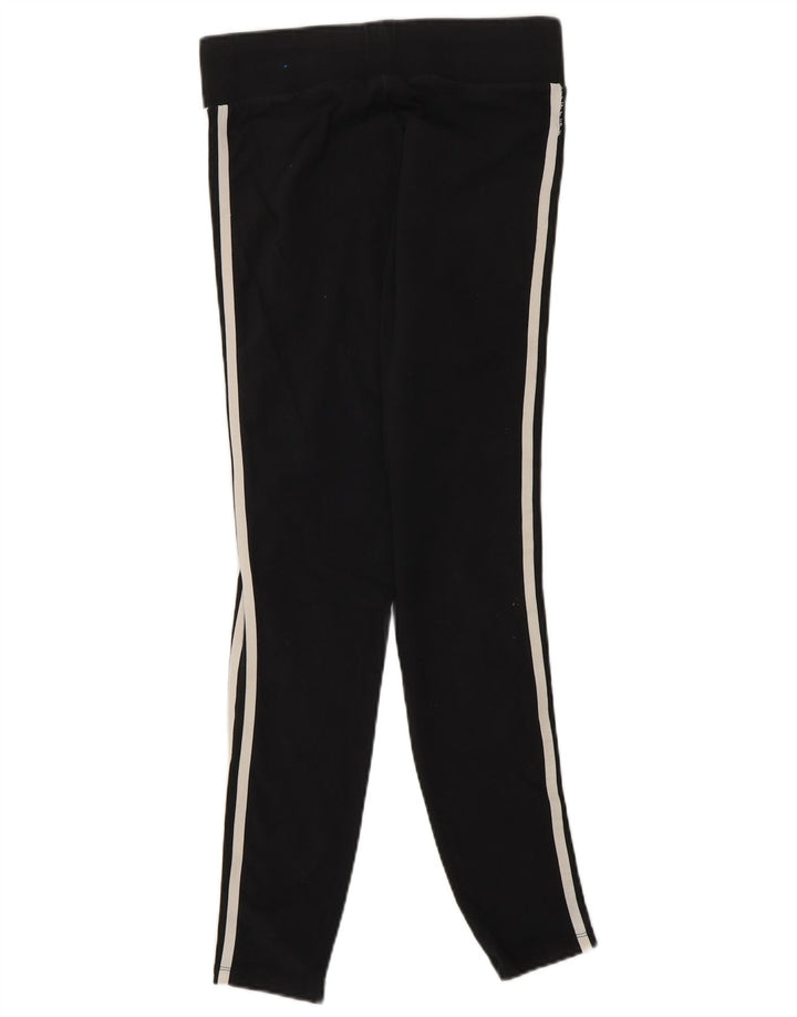 ADIDAS Womens Leggings UK 12 Medium Black Cotton