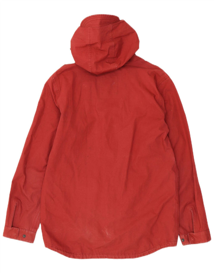 BEN SHERMAN Mens Hooded Utility Jacket UK 36 Small Red