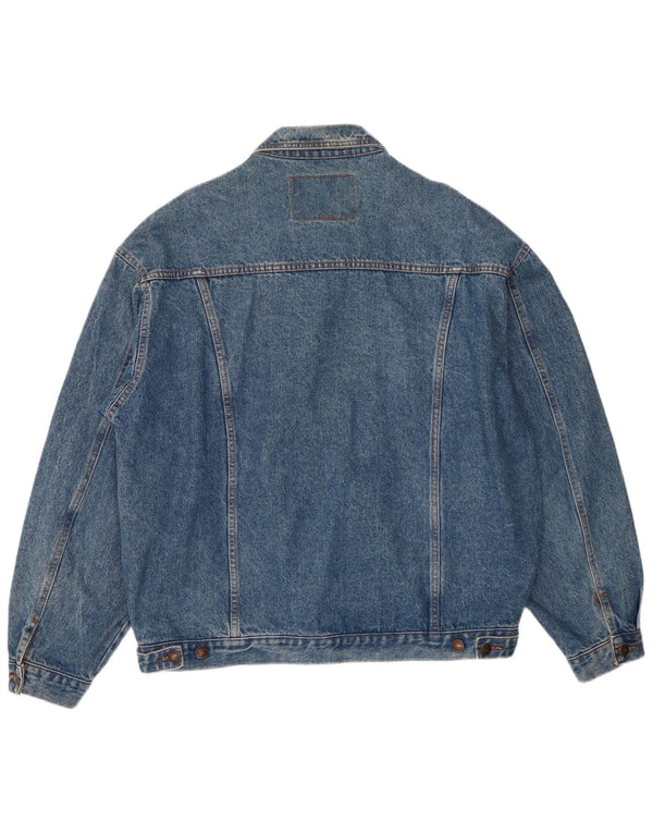 Cassuci Mens Denim Jacket UK 42 XL Blue Cotton