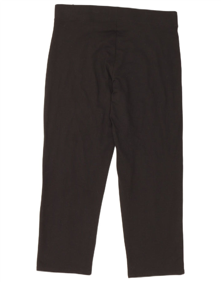 Marks & Spencer Womens Tracksuit Trousers UK 16 Large  Black Cotton