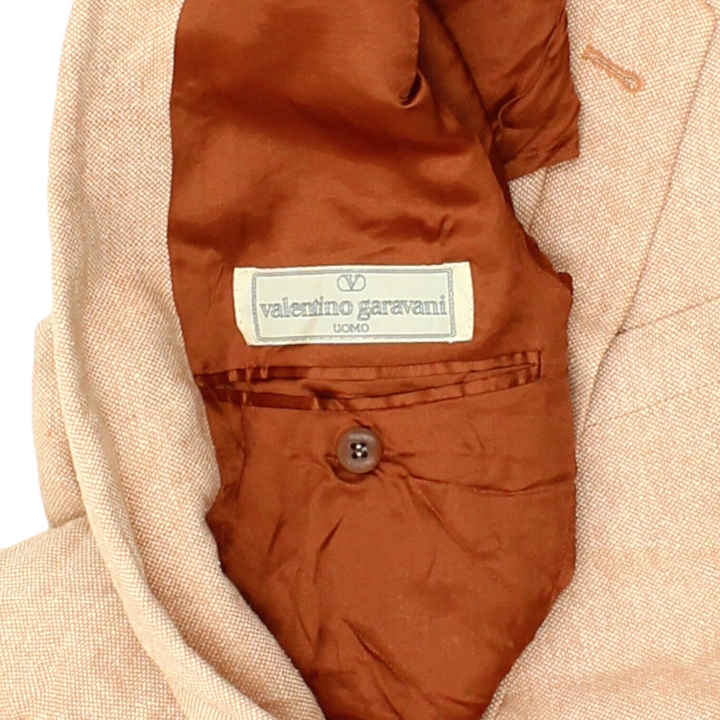 Valentino Garavani Mens Peach Blazer Jacket | Vintage High End Designer Suit VTG | Vintage Messina Hembry | Thrift | Second-Hand Messina Hembry | Used Clothing | Messina Hembry 