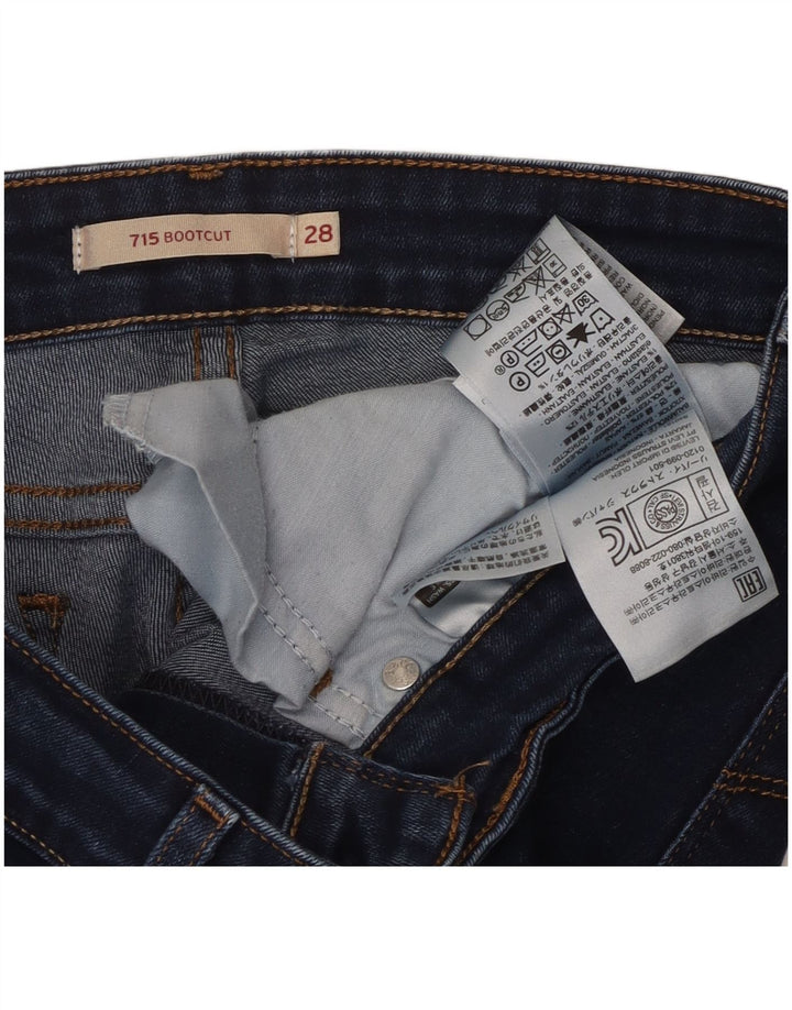 Levi's Womens 715 Bootcut Jeans W28 L27 Blue Cotton