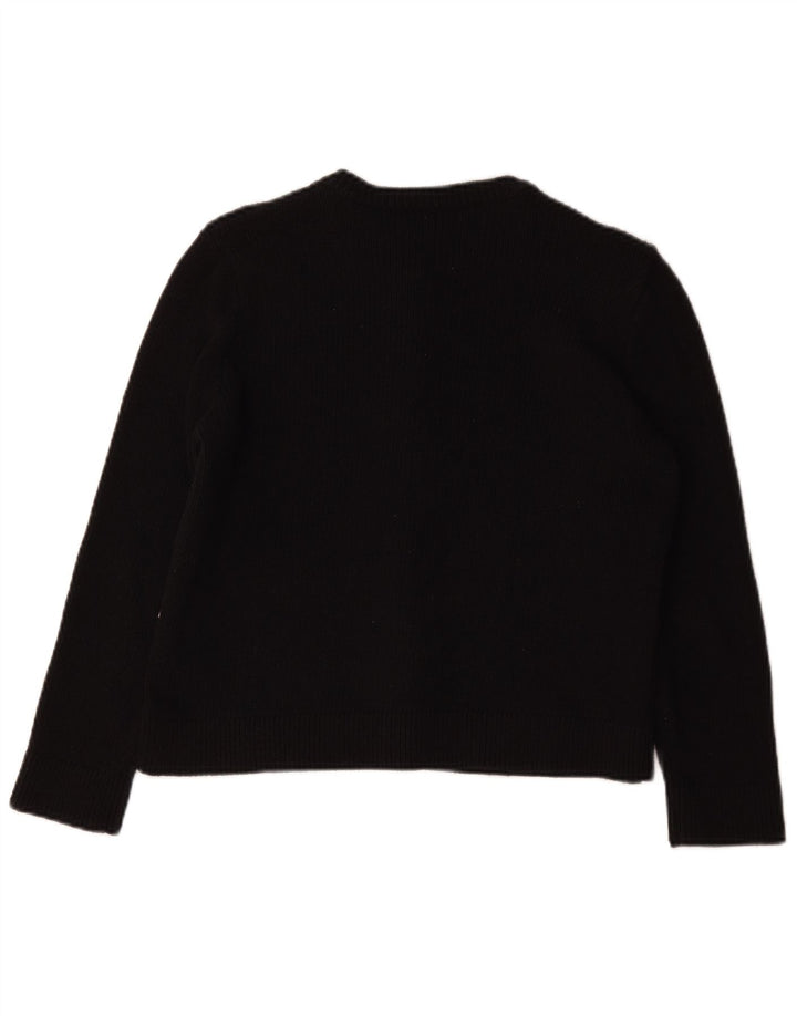 Zara Womens Cardigan Sweater UK 14 Medium Black Polyester