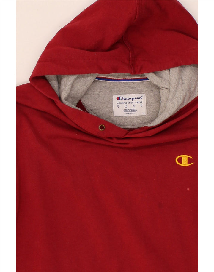 CHAMPION Mens Hoodie Jumper Medium Red Vintage Champion and Second-Hand Champion from Messina Hembry 