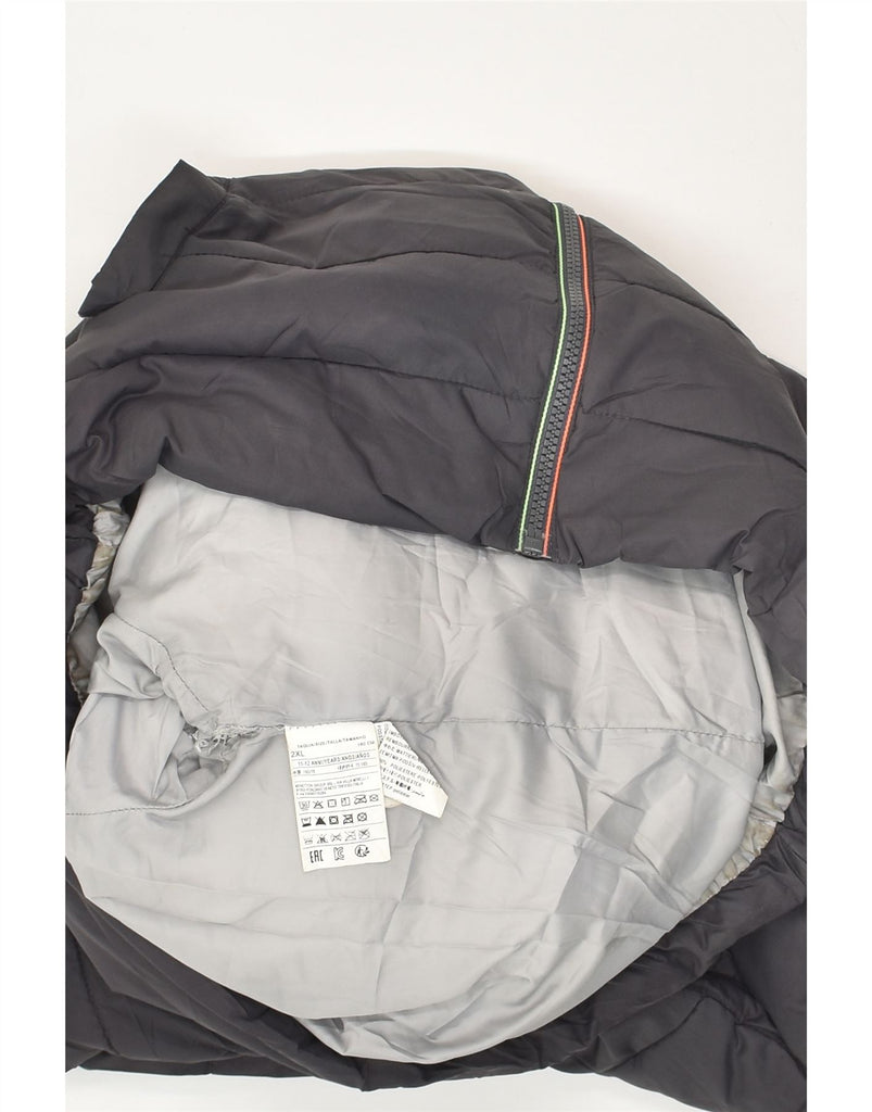 BENETTON Boys Hooded Padded Jacket 11-12 Years 2XL  Grey Polyester | Vintage Benetton | Thrift | Second-Hand Benetton | Used Clothing | Messina Hembry 