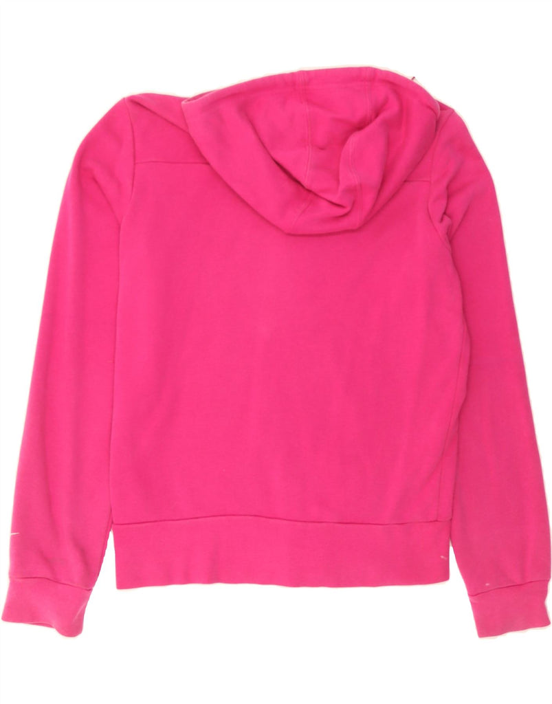 NIKE Womens Graphic Zip Hoodie Sweater UK 14/16 Large Pink Cotton Vintage Nike and Second-Hand Nike from Messina Hembry 