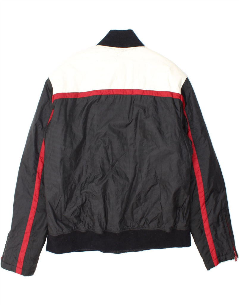 ENERGIE Mens Bomber Jacket UK 42 XL Black Colourblock Nylon Vintage Energie and Second-Hand Energie from Messina Hembry 