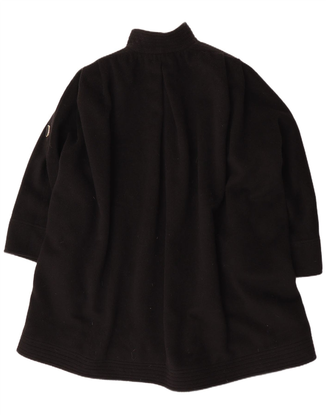 Vintage Womens Oversized Overcoat UK 18 XL Black Alpaca Wool