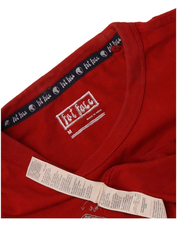 Fat Face Mens Graphic T-Shirt Top Medium Red Cotton