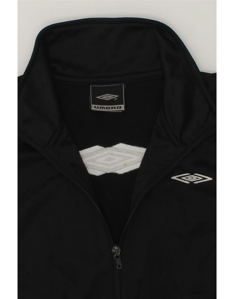 UMBRO Boys Graphic Tracksuit Top Jacket 9-10 Years Black Colourblock | Vintage Umbro | Thrift | Second-Hand Umbro | Used Clothing | Messina Hembry 