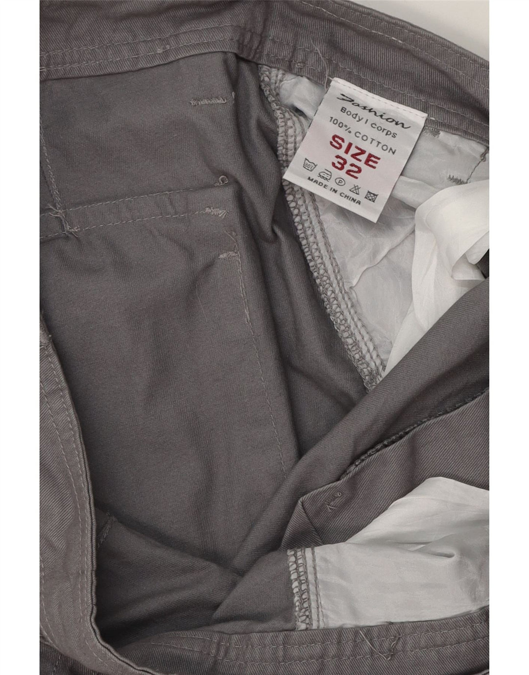 Vogue Mens Cargo Shorts W32 Medium Grey Cotton