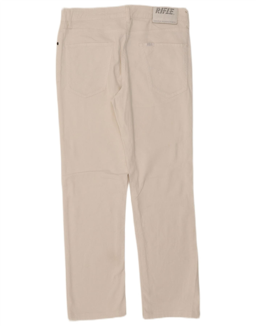 Rifle Womens Straight Jeans W34 L28 White Cotton