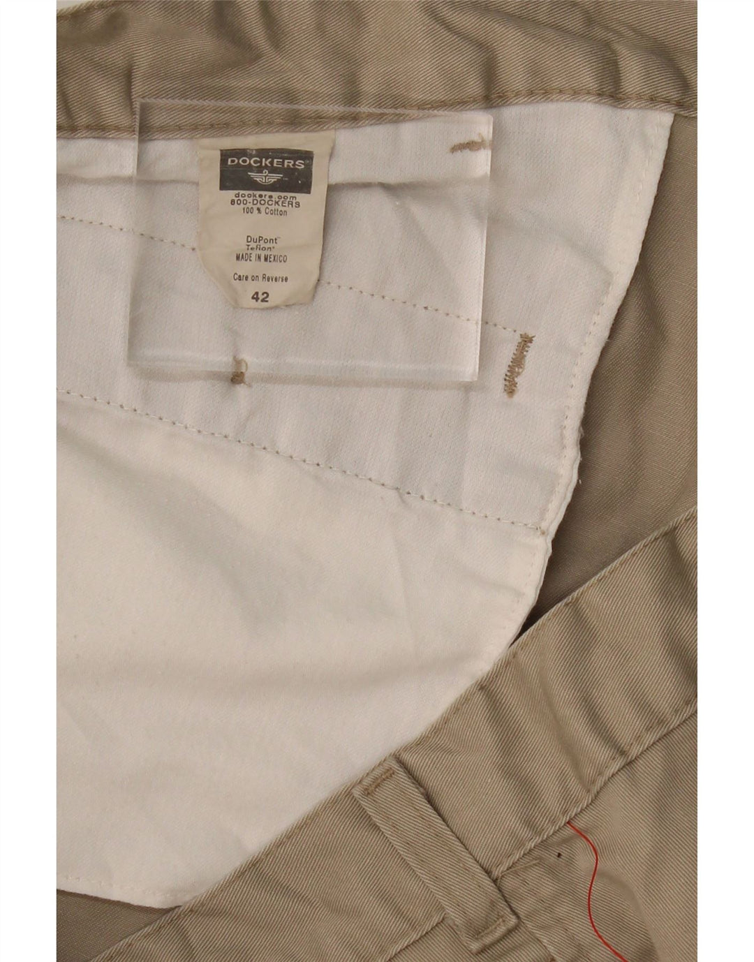 DOCKERS Mens Chino Shorts W42 2XL Beige Cotton