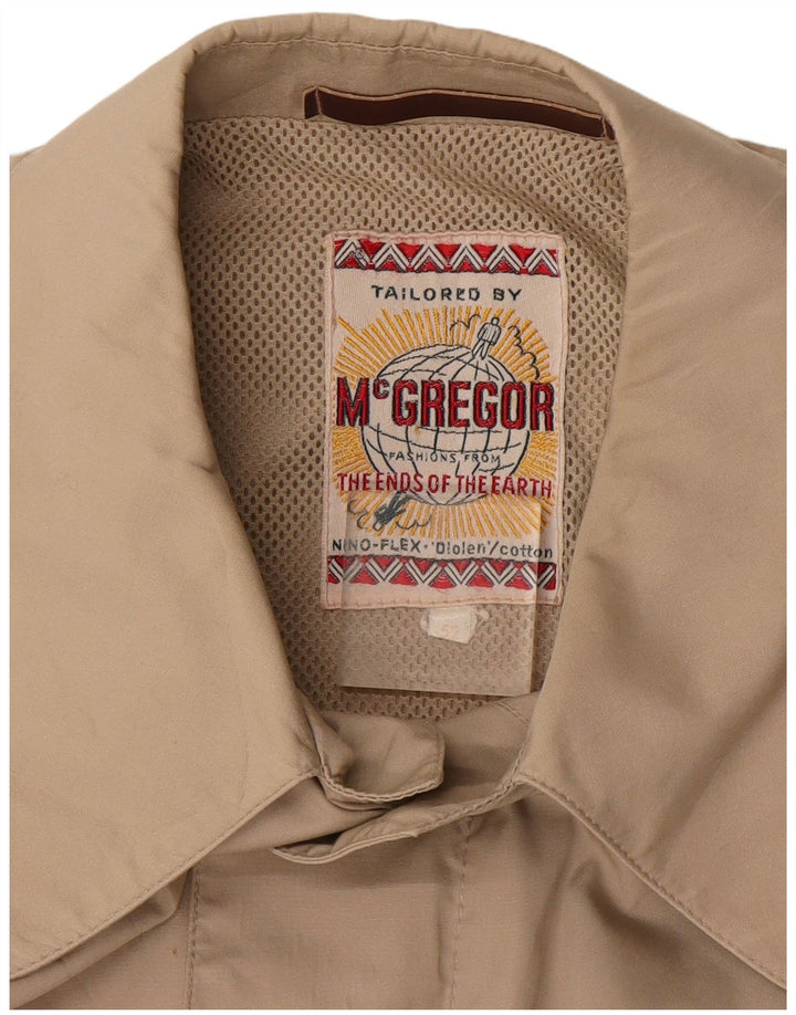 MC Gregor Mens Bomber Jacket UK 42 XL Beige Cotton