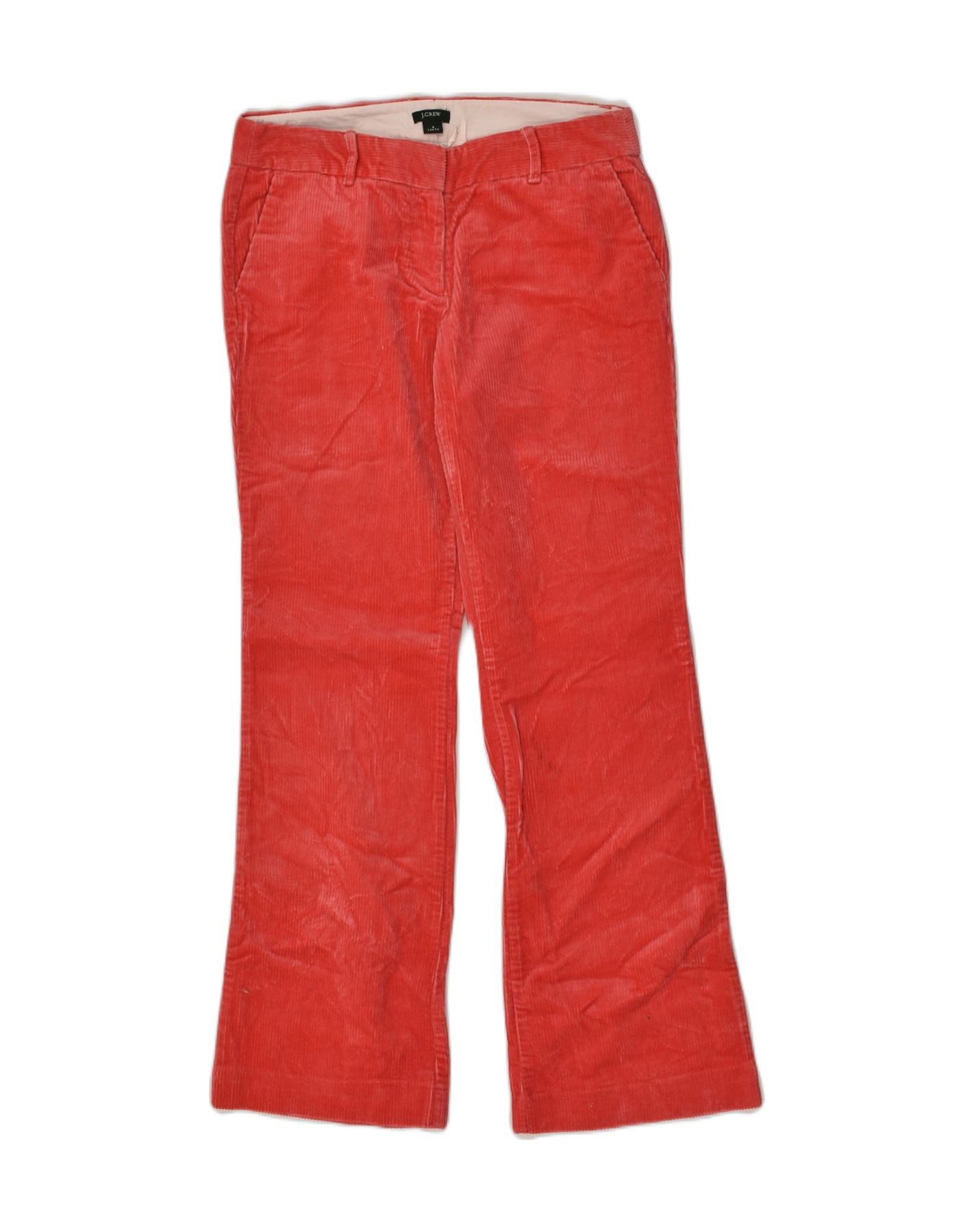 J. CREW Womens Flare Corduroy Trousers US 6 Medium W32 L30 Red