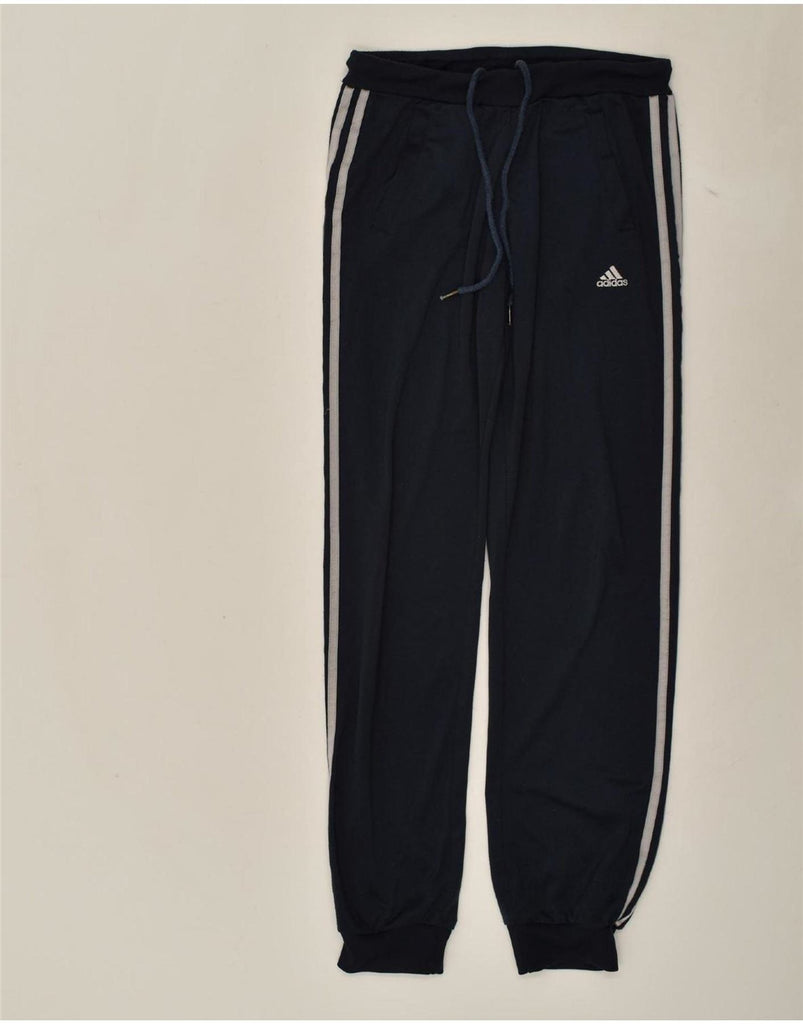 ADIDAS Womens Tracksuit Trousers Joggers UK 10 Small  Navy Blue Polyester | Vintage Adidas | Thrift | Second-Hand Adidas | Used Clothing | Messina Hembry 