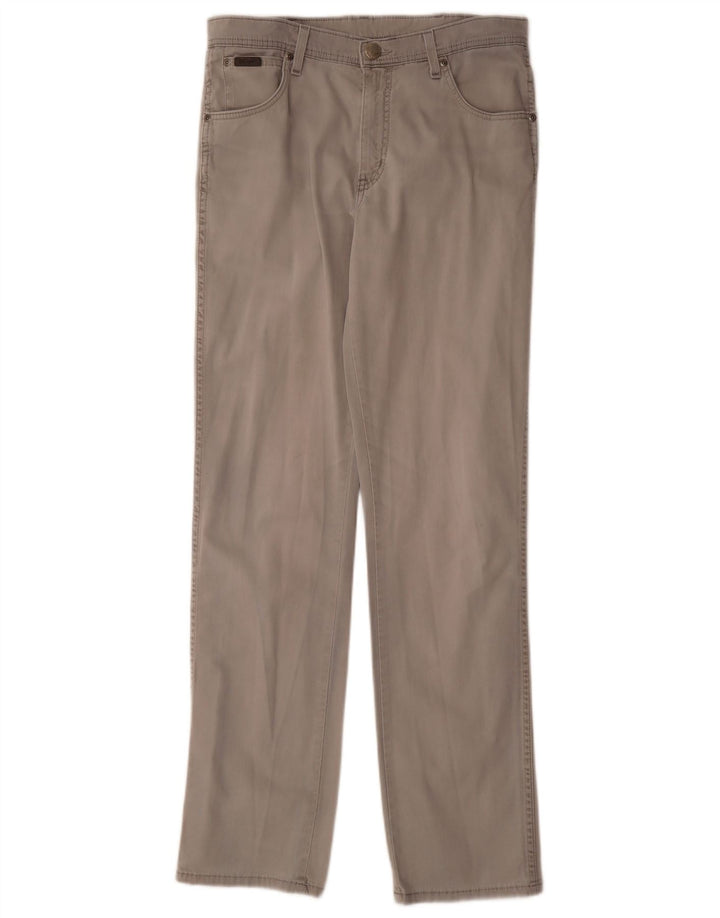 Wrangler Mens Texas Stretch Straight Jeans W33 L34 Grey Cotton