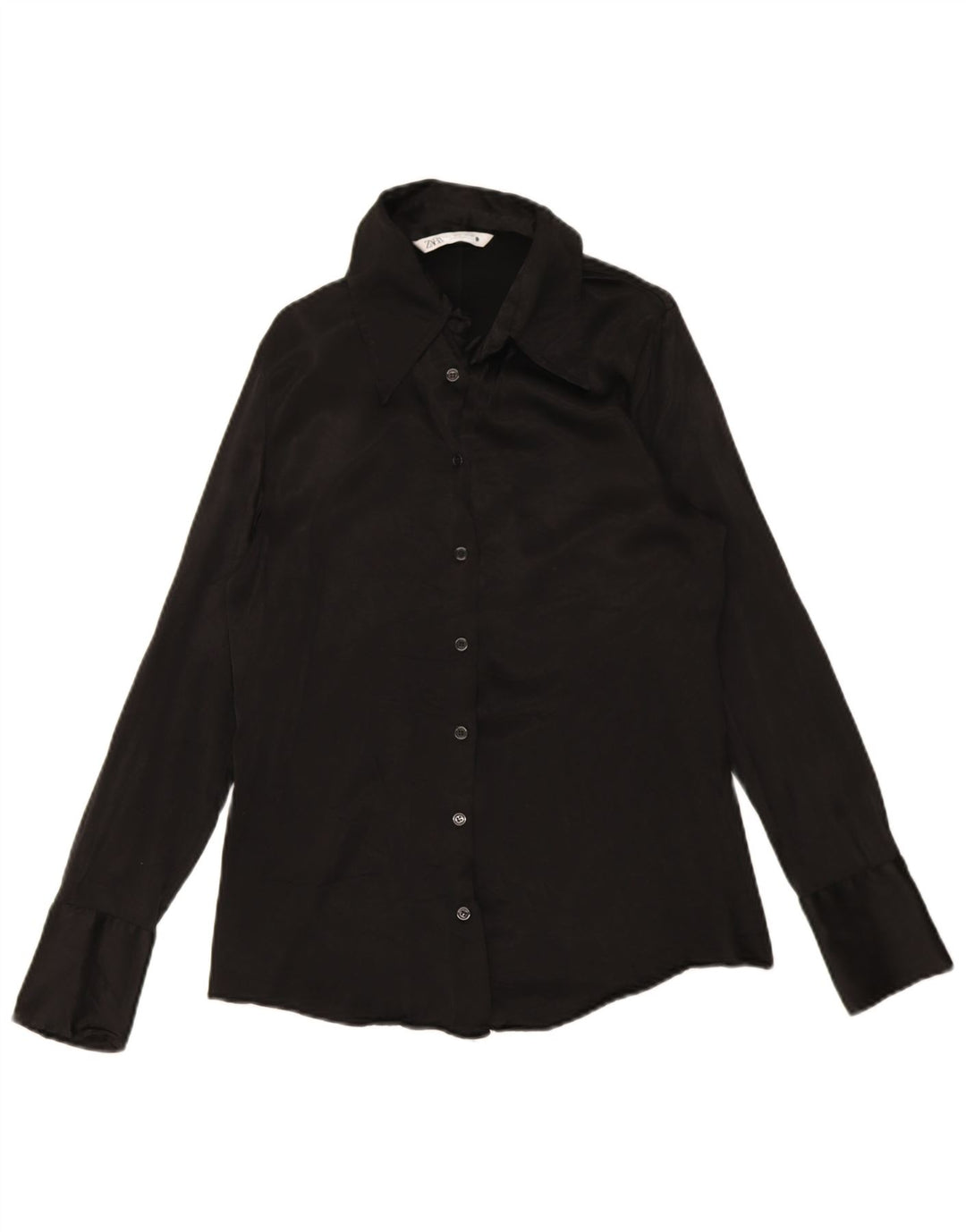 Zara Womens Shirt Blouse UK 14 Large Black