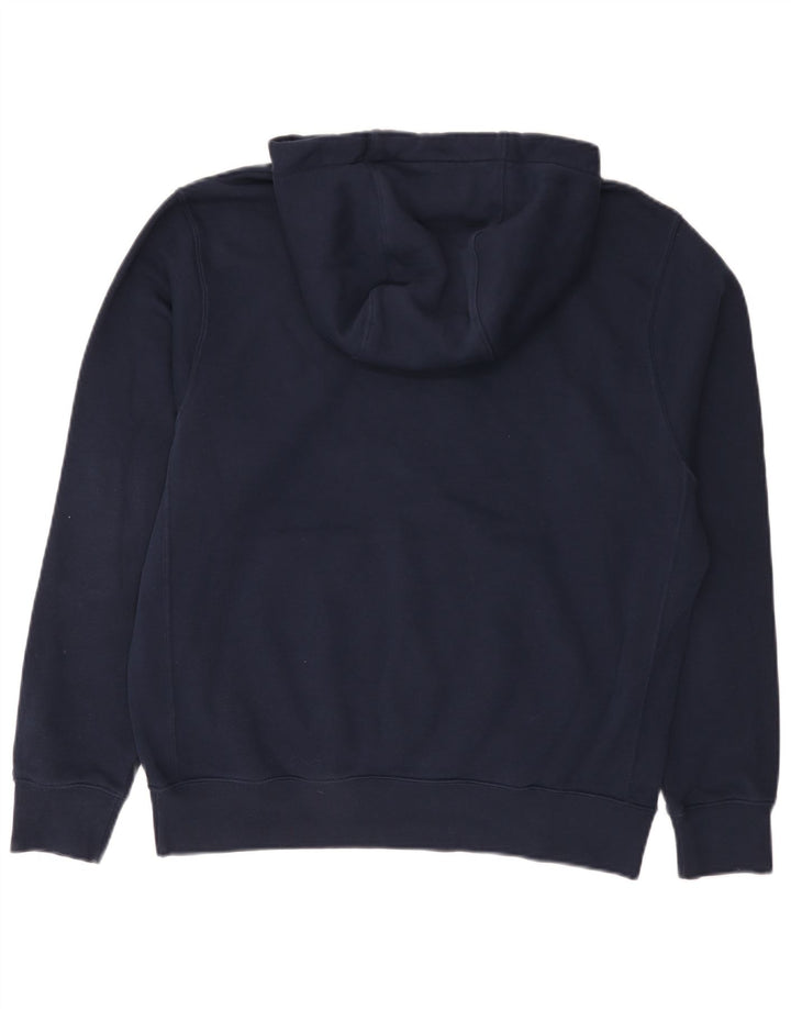 Nike Mens Hoodie Jumper Medium Navy Blue Cotton
