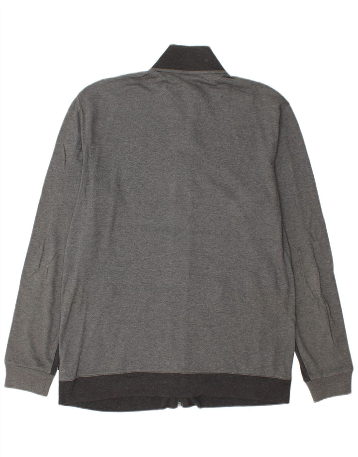 CALVIN KLEIN Mens Tracksuit Top Jacket Large Grey Cotton