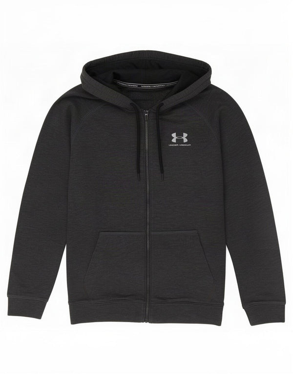 Under Armour Mens Zip Hoodie Sweater Medium Grey Cotton