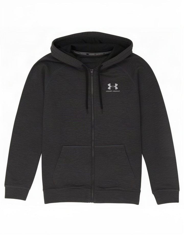 Under Armour Mens Zip Hoodie Sweater Medium Grey Cotton