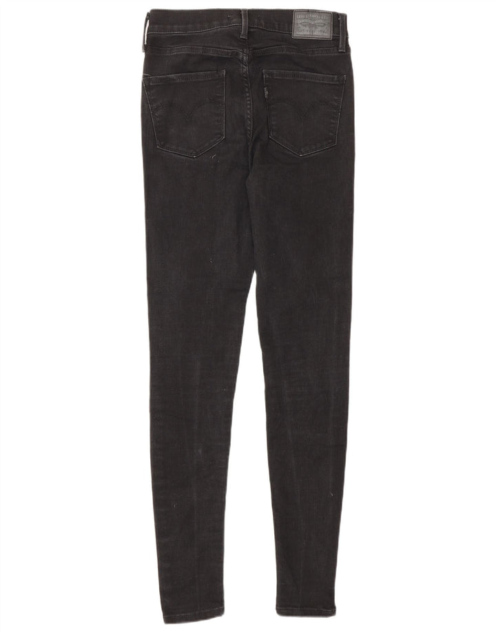 LEVI'S Womens 720 High Rise Super Skinny Jeans W25 L30 Black Cotton