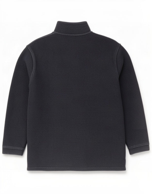 Weird Fish Mens Zip Neck Sweatshirt Jumper Large Navy Blue Cotton