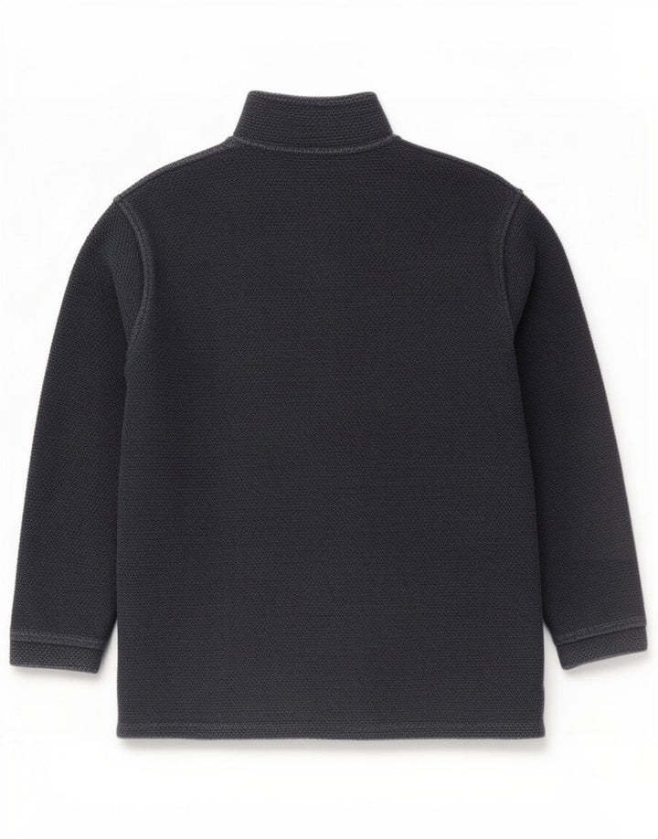 Weird Fish Mens Zip Neck Sweatshirt Jumper Large Navy Blue Cotton