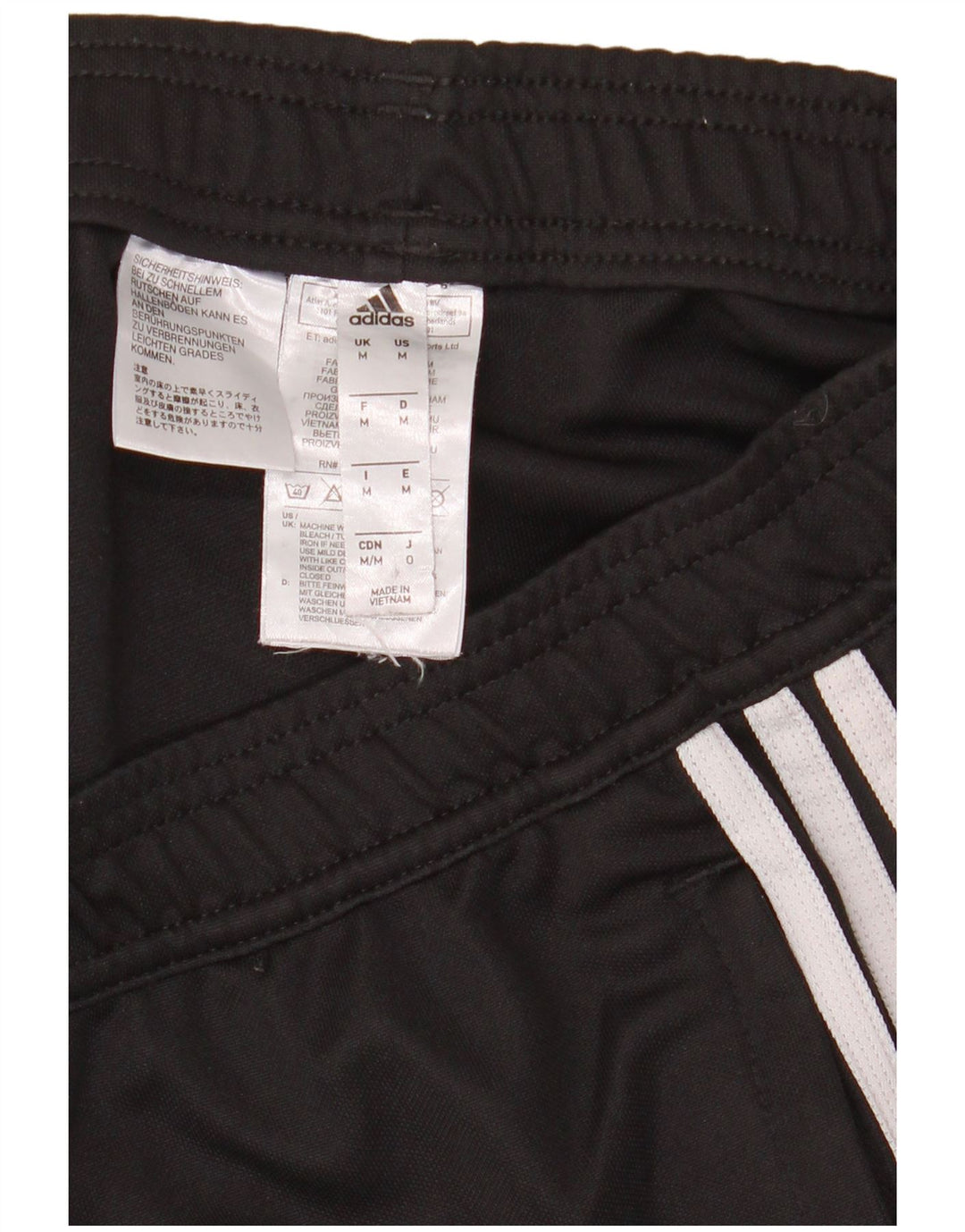 Adidas Mens Tracksuit Trousers Medium Black Polyester