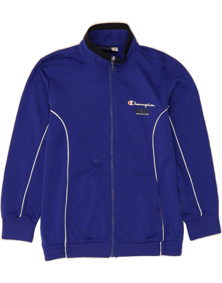 CHAMPION Boys Tracksuit Top Jacket 7-8 Years Small  Blue Polyester Vintage Champion and Second-Hand Champion from Messina Hembry 