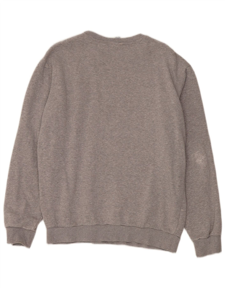 Reebok Mens Graphic Sweatshirt Jumper Medium Grey Cotton