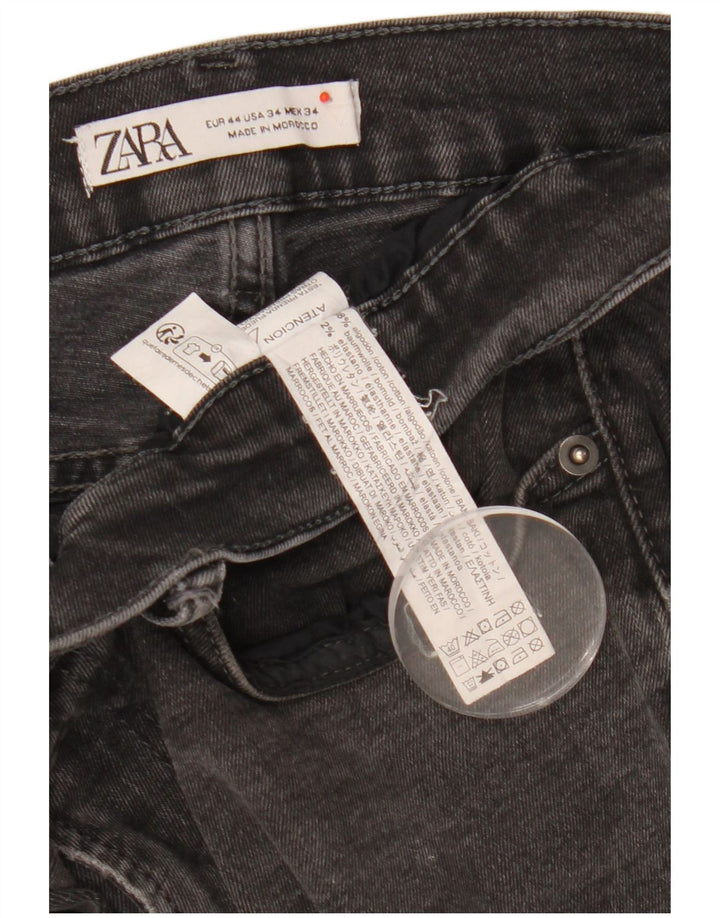Zara Mens Slim Jeans EU 44 Large W34 L26 Black Cotton