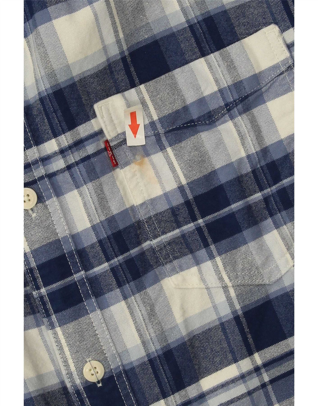 Levi's Mens Standard Flannel Shirt XL Blue Check Cotton
