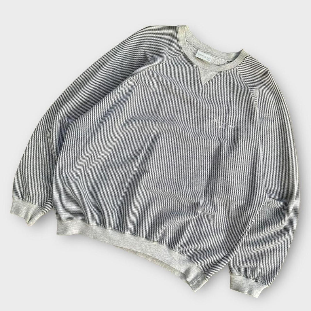 Adidas striped sweatshirt - large
