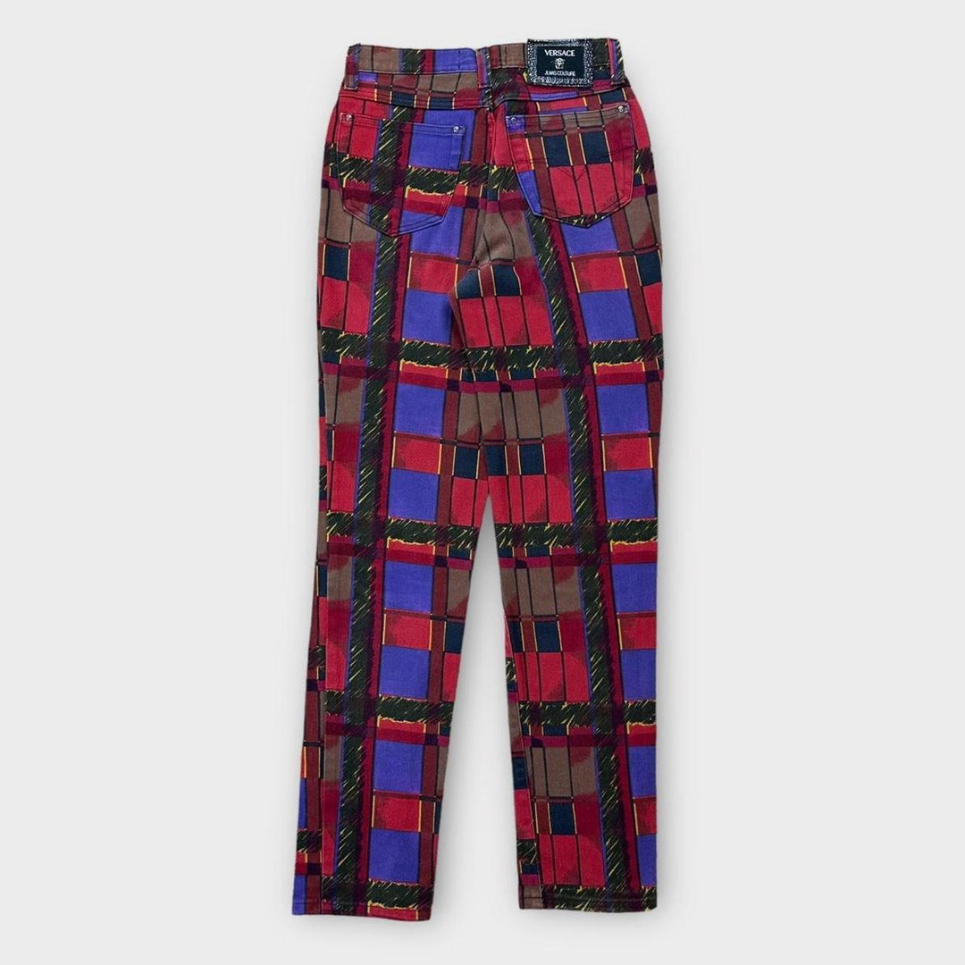 Vintage Versace jeans patterned trousers - 27” waist