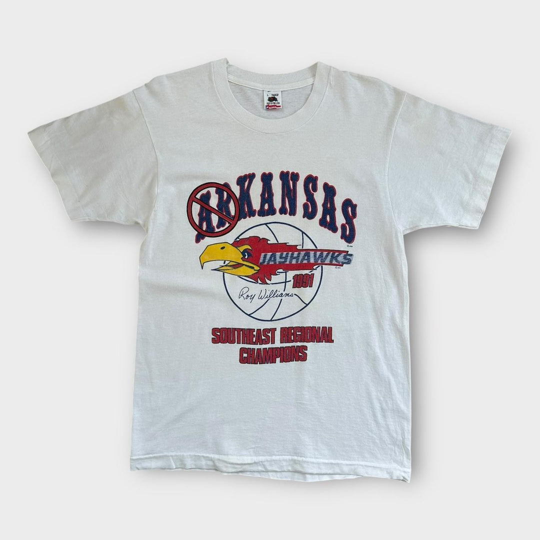 Vintage Kansas basketball graphic tee - large