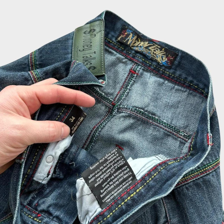 Baggy Hip-hop Rasta jeans - 34 waist