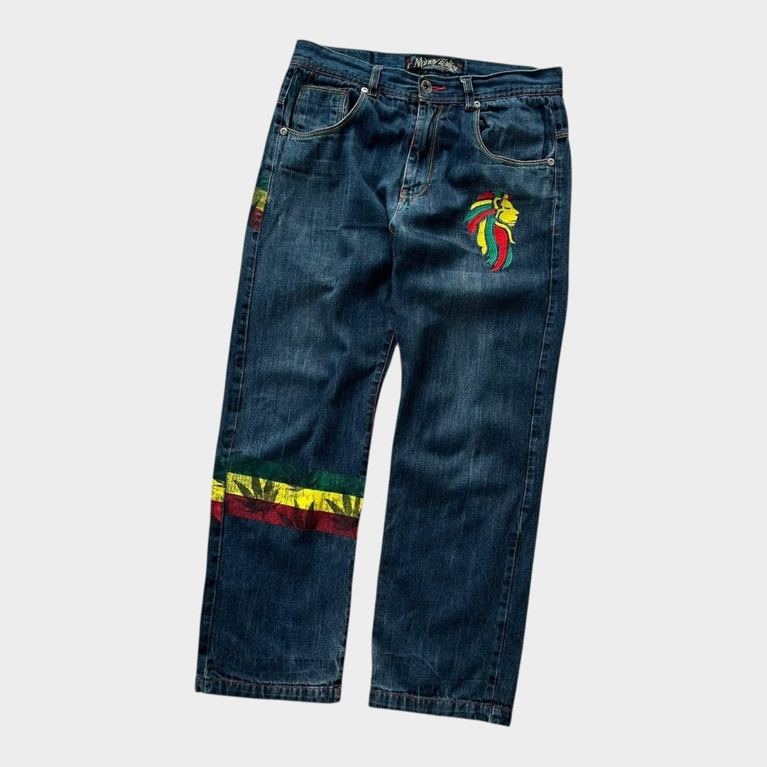 Baggy Hip-hop Rasta jeans - 34 waist