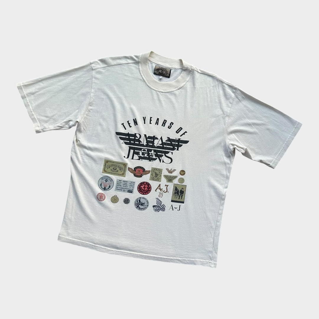 Vintage Armani jeans graphic tee - medium