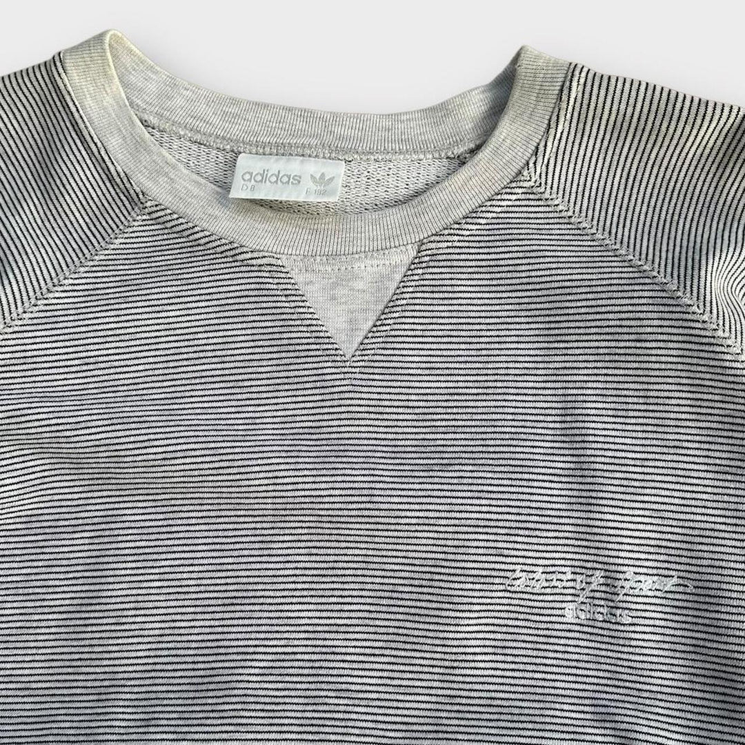 Adidas striped sweatshirt - large