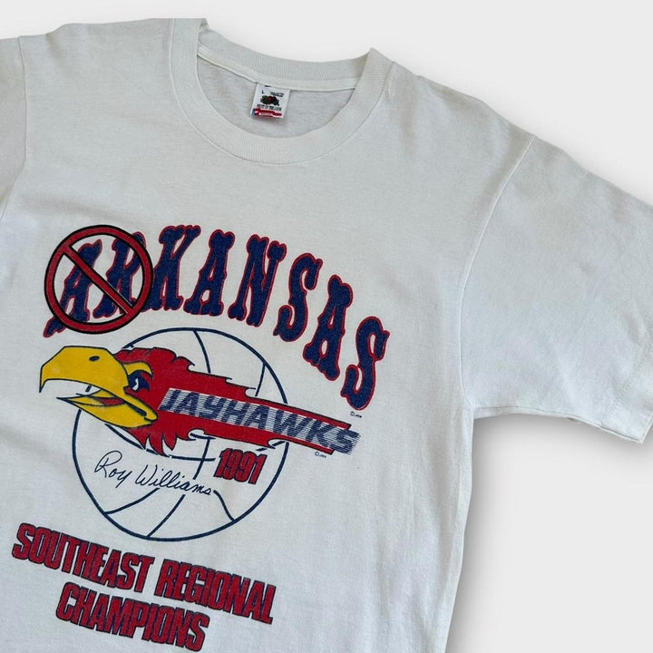 Vintage Kansas basketball graphic tee - large