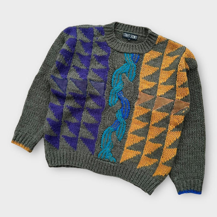 Vintage 90’s patterned knit - medium